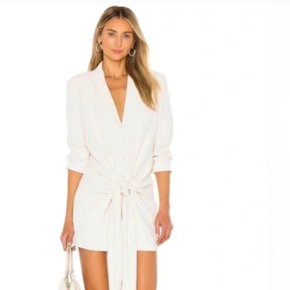 BRAND NEW - L’Acadamie Cream Blazer Dress/ THE ROSEMARIE MINI DRESS IN IVORY